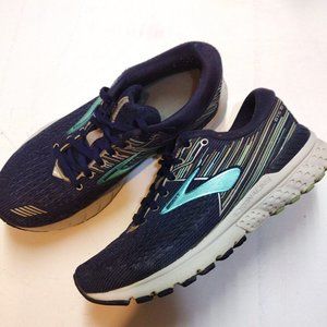 Brooks Women's Adrenaline GTS 19 Blue Running Shoes Size 7 Athletic Tennis